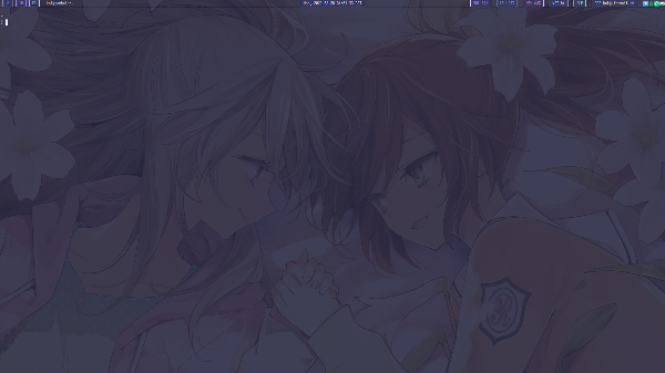 Desktop with a single terminal open