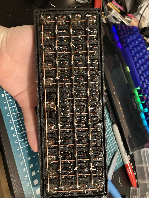 The matrix of the keyboard